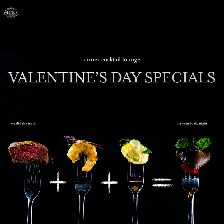 Annex Cocktail Lounge Valentine’s Day specials graphic