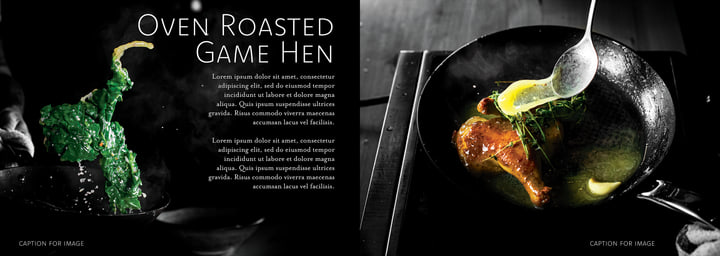 Oven roasted game hen spread