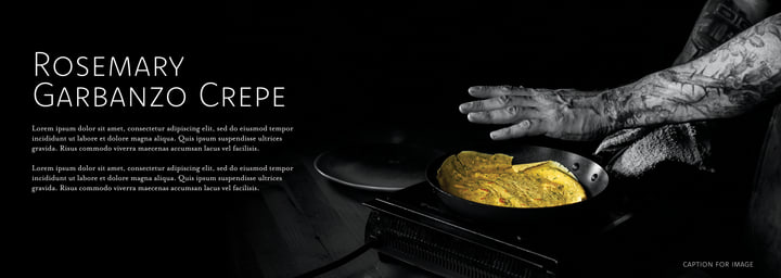 Rosemary garbanzo crepe spread
