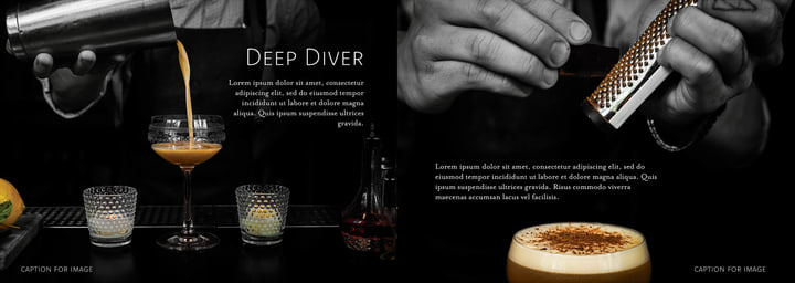 Deep Diver cocktail spread