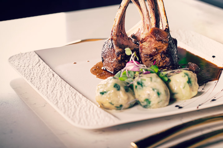 Rack of lamb with gnocchi