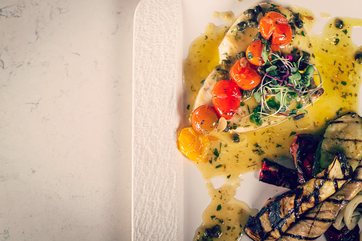 Swordfish with cherry tomatoes and butter sauce