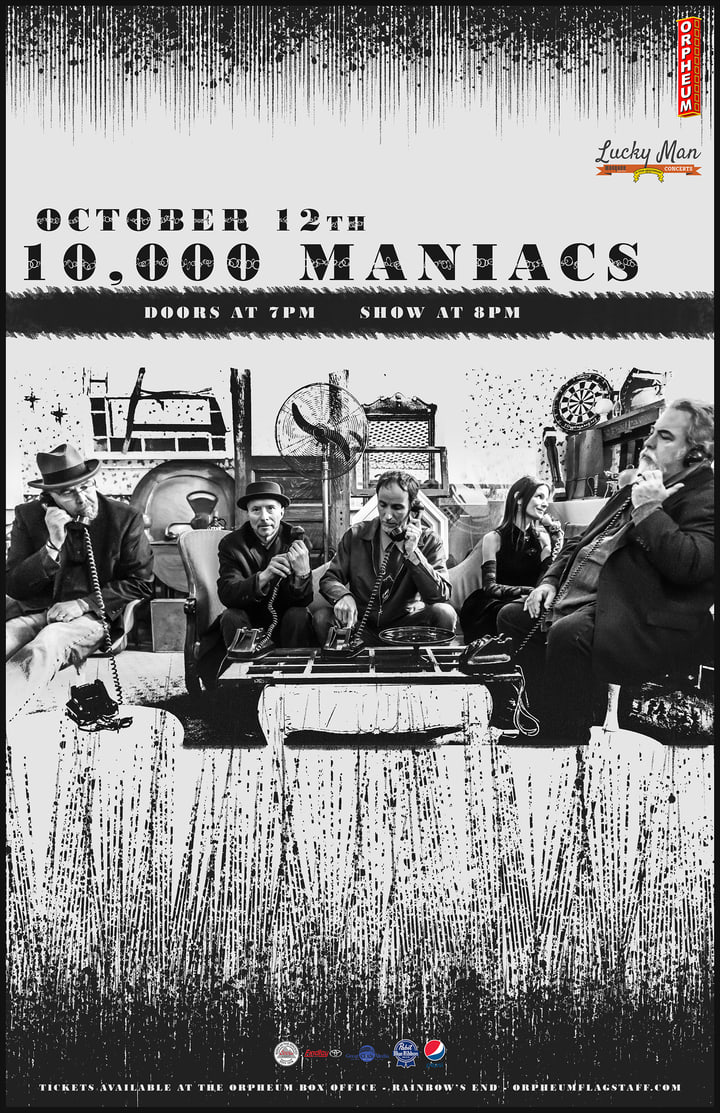 10,000 Maniacs poster at the Orpheum Theater