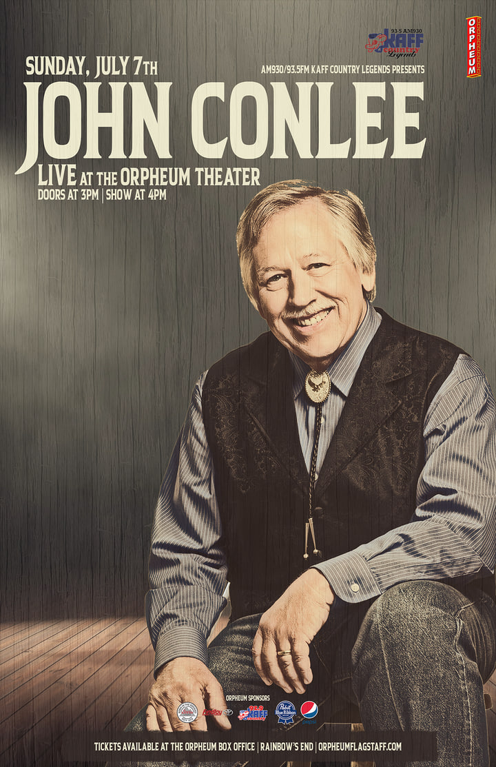 John Conlee poster at the Orpheum Theater