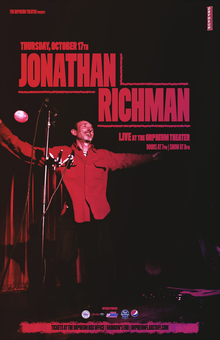 Jonathan Richman poster in red