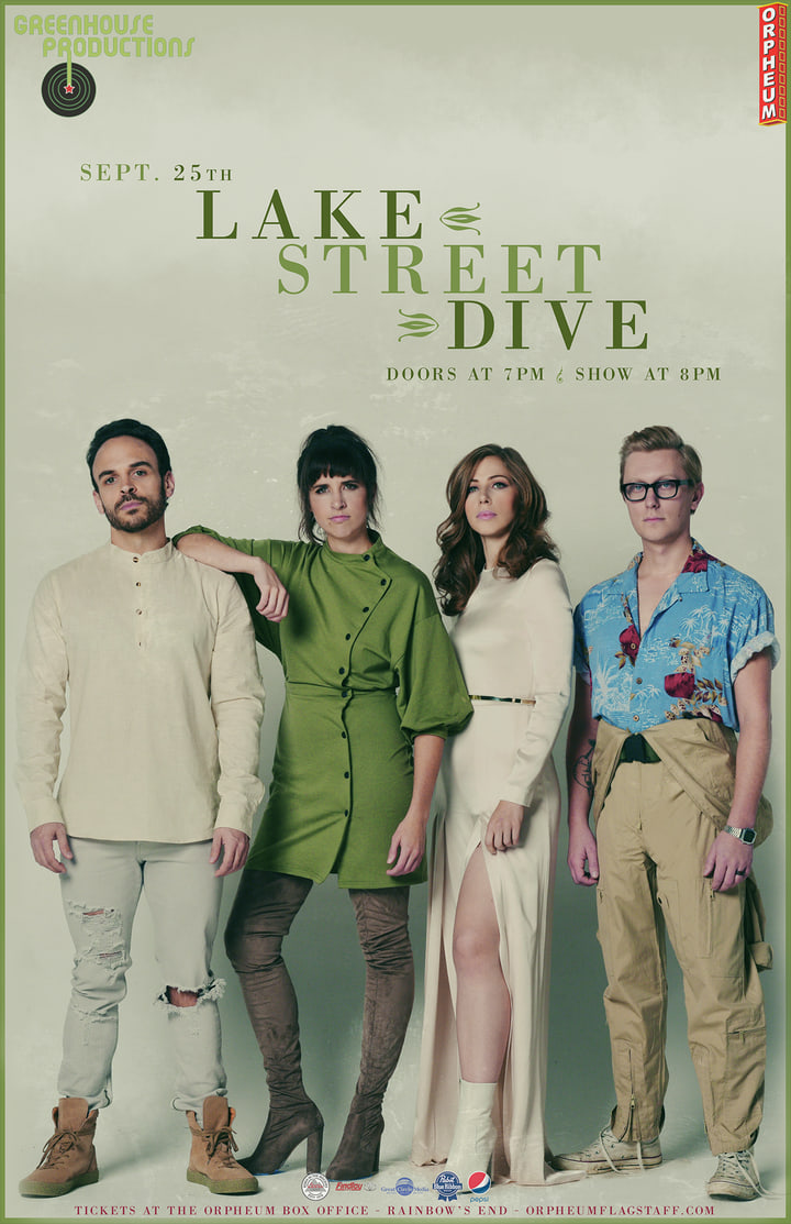 Lake Street Dive poster at the Orpheum Theater