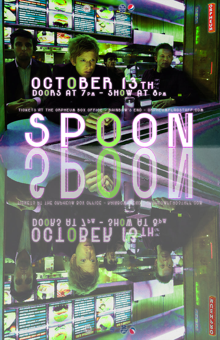 Spoon poster with mirrored lettering